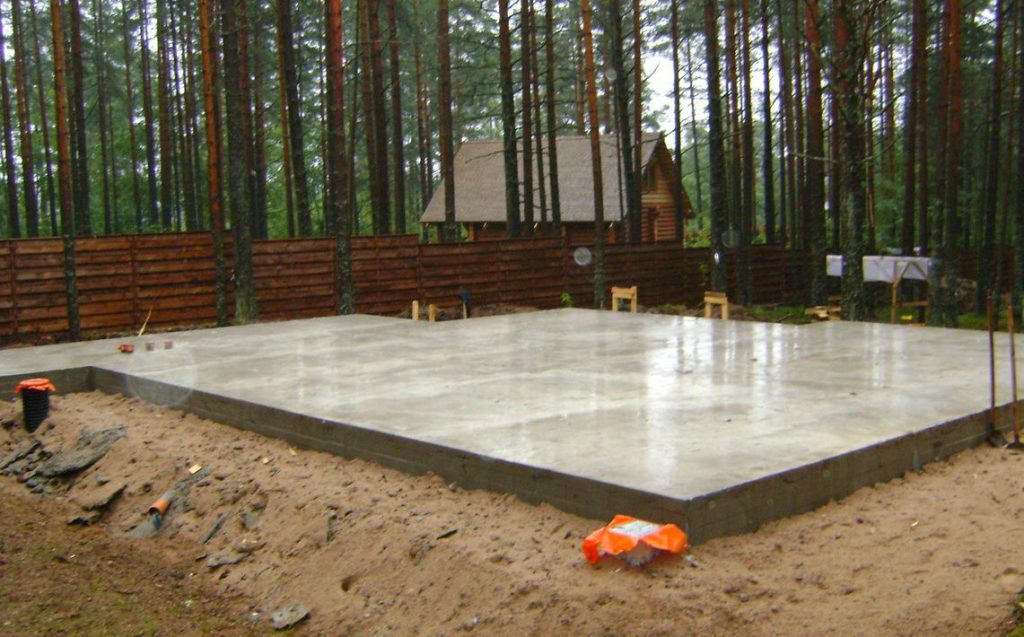 Фундамент плитный своими руками на фото.