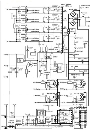 Схема силовой части инвертора своими руками