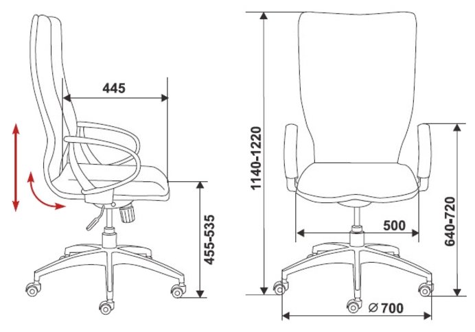 Кресло офисное чертеж вид сверху