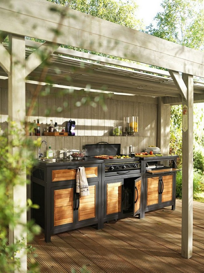 Дизайн летней кухни на террасе