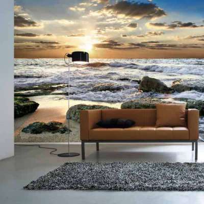 фотообои с изображением моря в гостиной