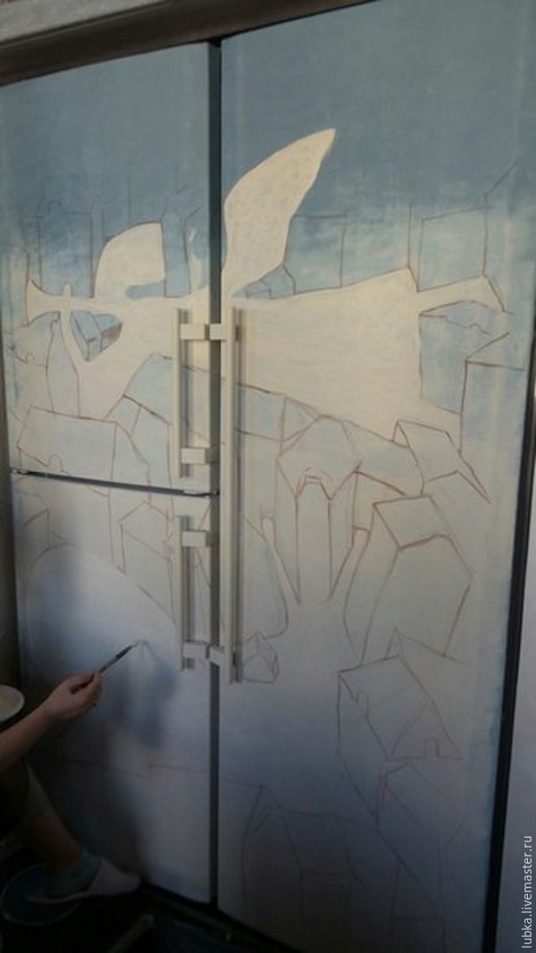 Как декорировать холодильник роспись «Двойная суть», фото № 12