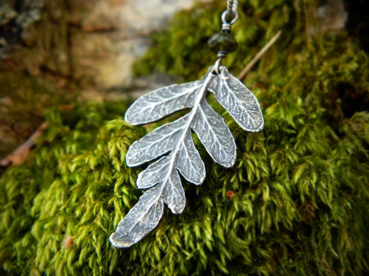Природа в серебре: удивительная подборка украшений из серебряной глины, фото № 5