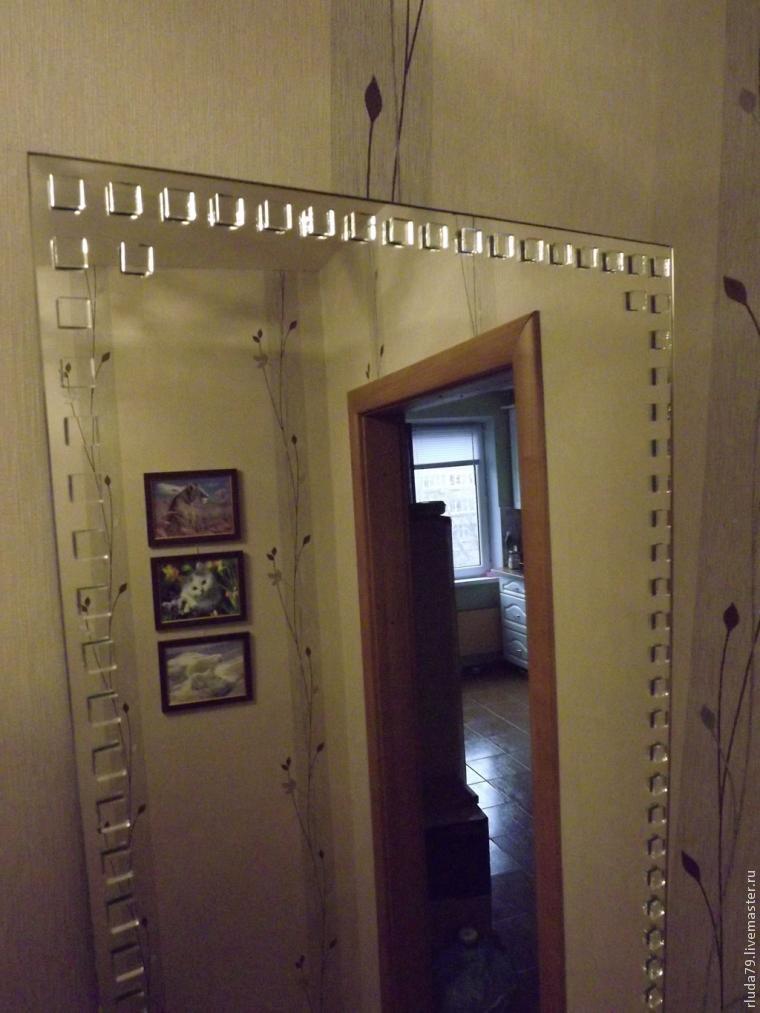 Очень простой способ украсить зеркало, фото № 7