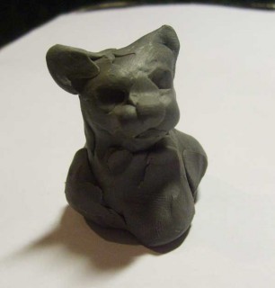 Создаем фигурку котенка из камня, фото № 5