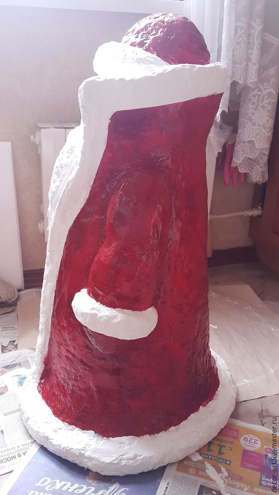 Мастер-класс уличная скульптура «Дед Мороз» из монтажной пены, фото № 15