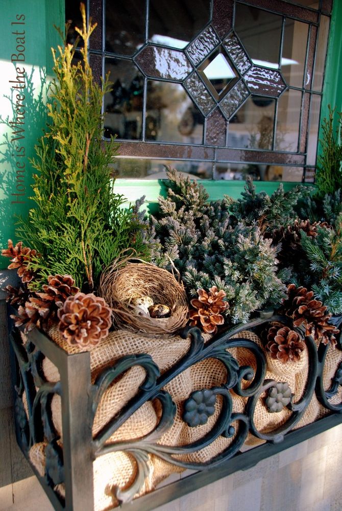 Интересная идея декора рождественский подоконник, фото № 19