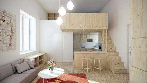 маленькая однокомнатная квартира дизайн интерьера, фото 27