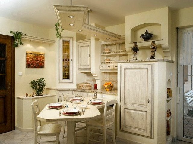 маленькая кухня в стиле прованс дизайн фото