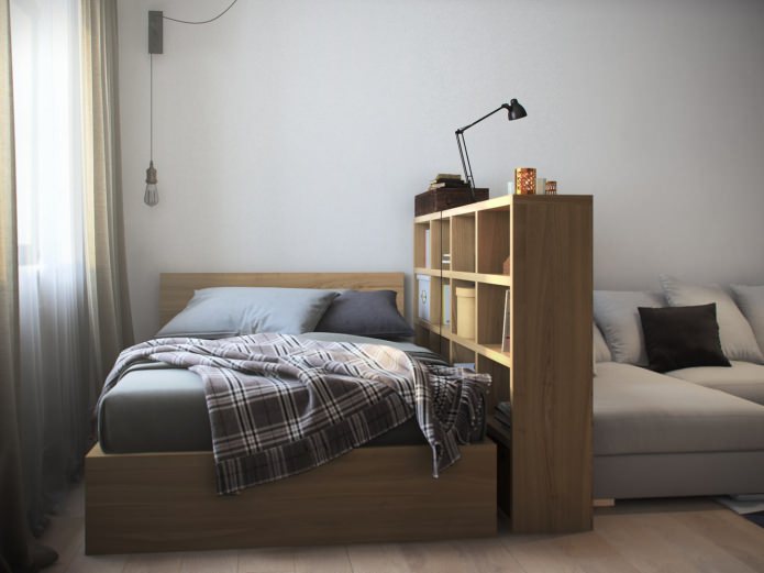 Дизайн гостиной, спальни и кабинета в одной комнате