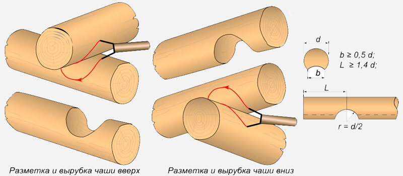 рубка в чашу