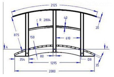 Чертеж мостика