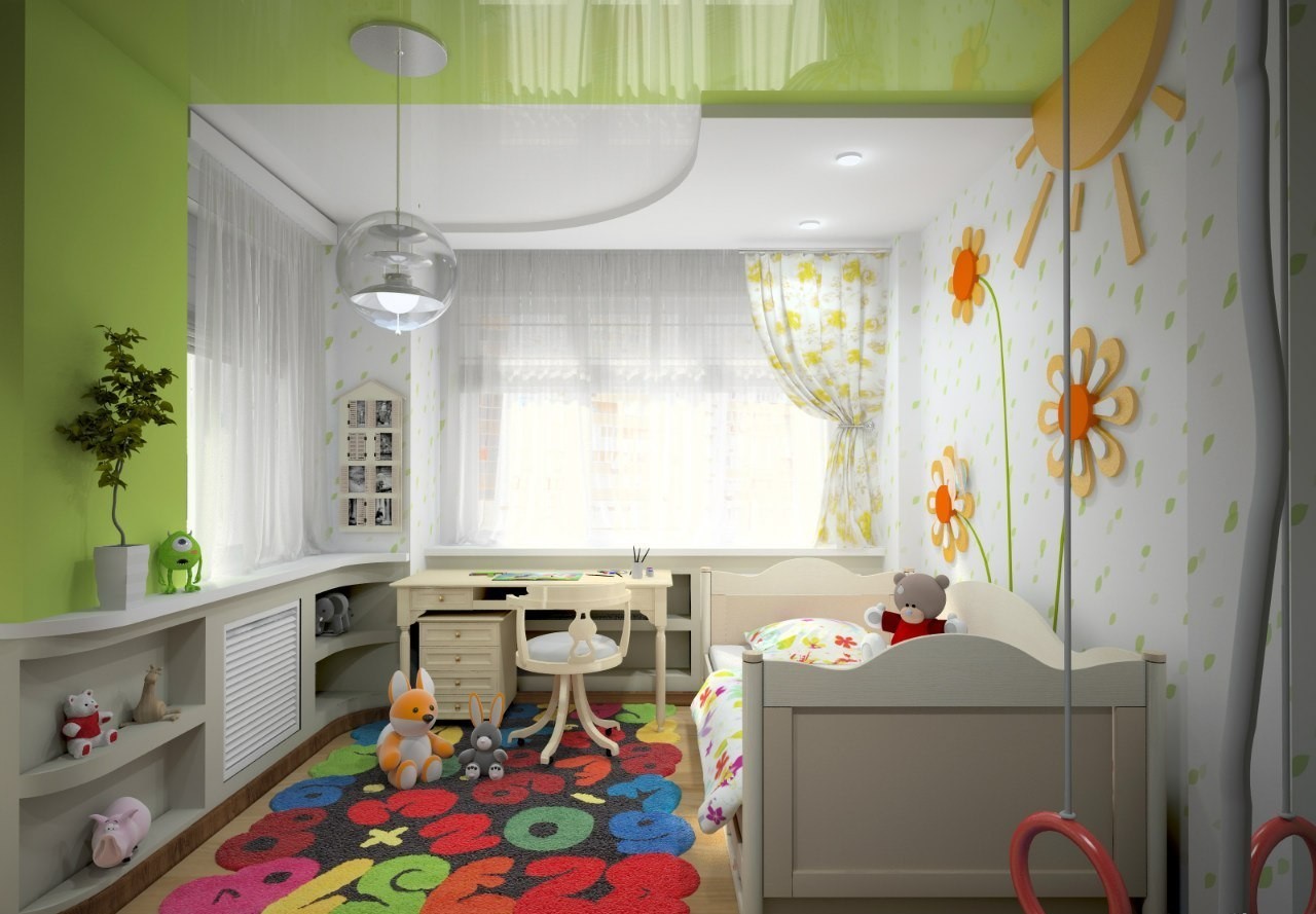 Квадратная детская комната