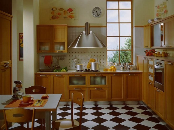 Линолеум фото в интерьере кухни фото