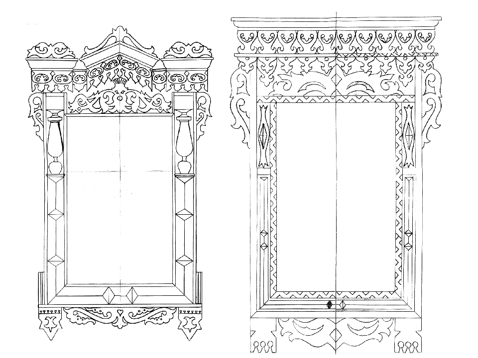 Резные окна рисунок