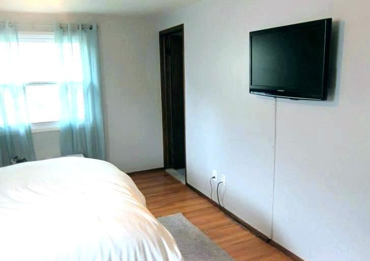 высота установки телевизора на стену в спальне