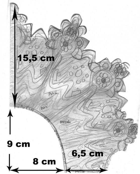 выкройка кокошника для девочки в натуральную величину