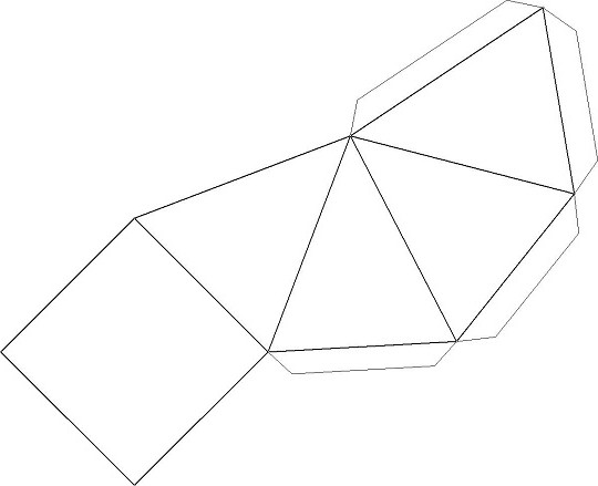 Как сделать пирамиду из картона