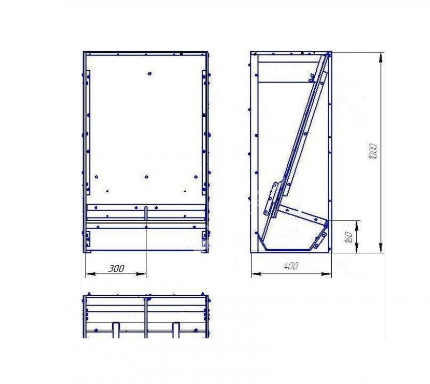 Чертёж бункерной кормушки