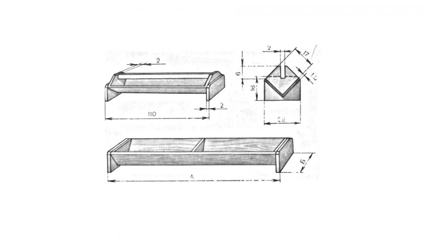 Схема деревянной кормушки