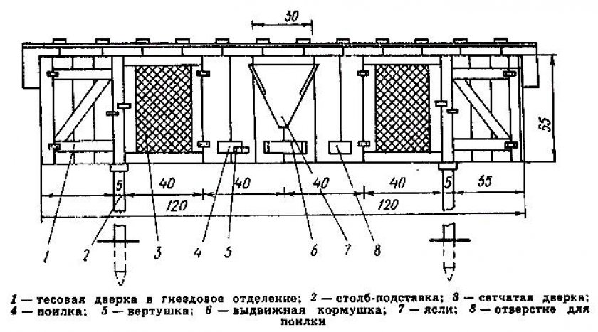 Чертёж крольчатника