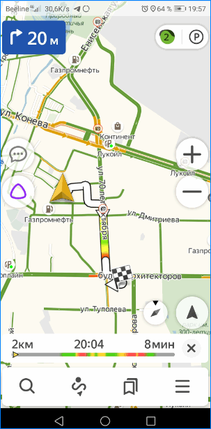 Маршрут построен Yandex