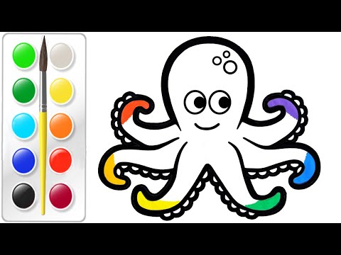 Как нарисовать МЕДУЗУ / мультик раскраска МЕДУЗА для детей