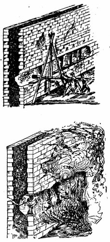 Рисунок 98. Разрушение стен собора (реконструкция).