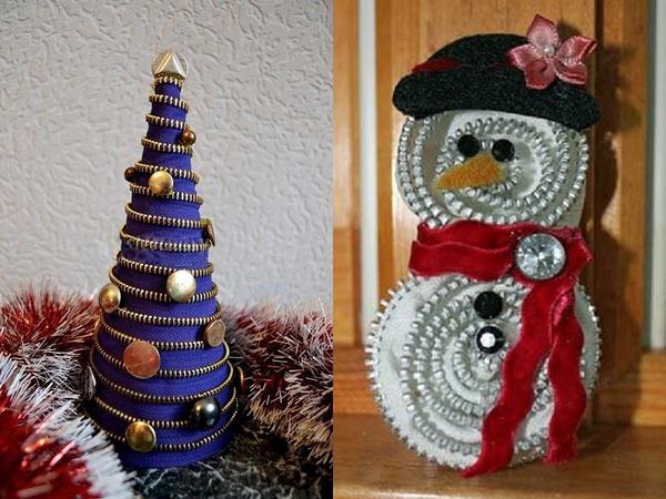 Елка и снеговик из молний. Фото с сайта pinterest.com