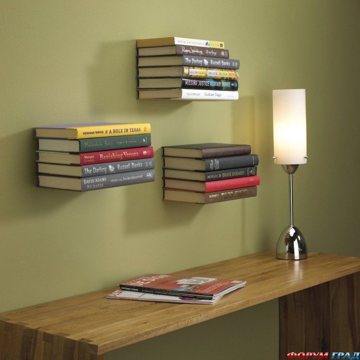 Сonceal wall book shelf