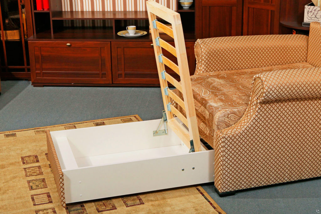 Кресло-кровать с ортопедическим основанием и бельевым ящиком