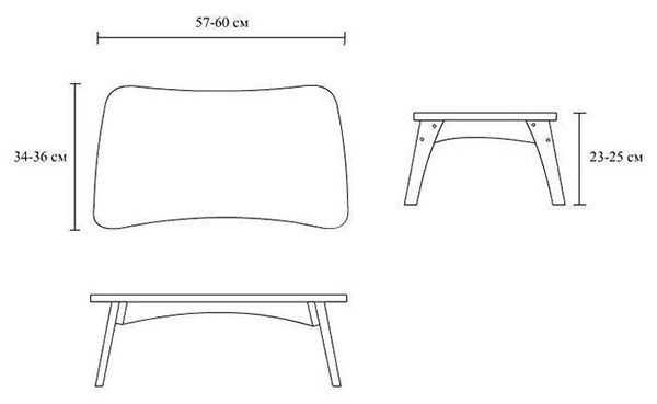 Компактный столик для ноутбука, изготовление своими руками