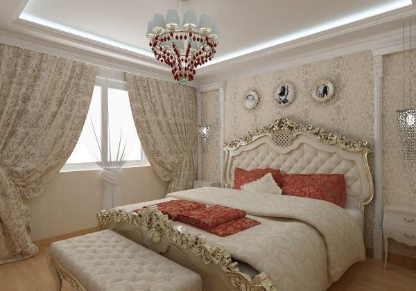 Фото спальни в стиле барокко