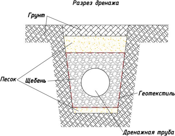 Схема дренажной системы