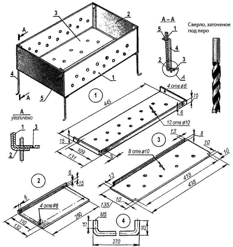 Схема сборки мангала