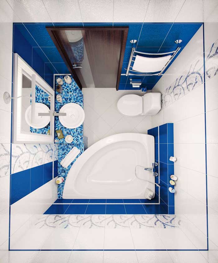 Дизайн однокомнатной хрущевки. Фото ванной комнаты