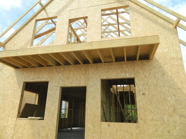 Каркасно-щитовая схема деревянного дома.
