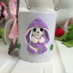 Кружка с симпатичным зайчиком