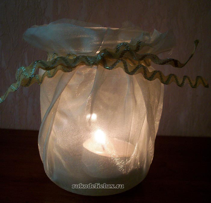подсвечник из банки