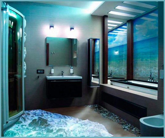 3D полы в ванной