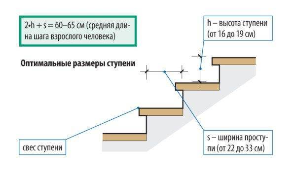 Оптимальные размеры ступени