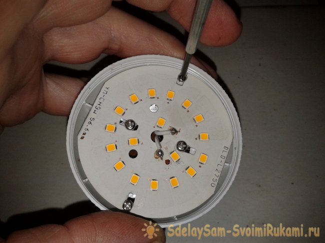 Ремонт светодиодной лампы