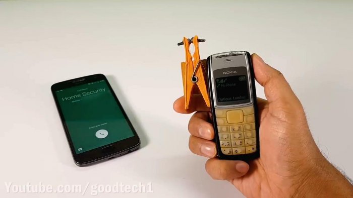 Простейшая GSM сигнализация из старого телефона