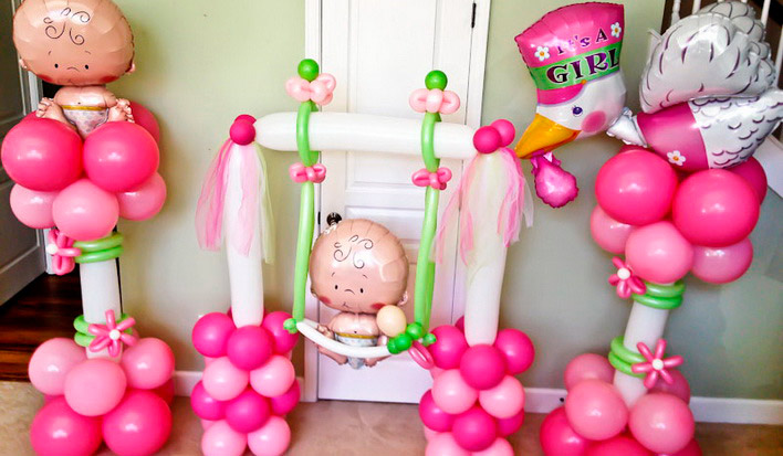 Украсить комнату к дню рождения ребенка шарами
