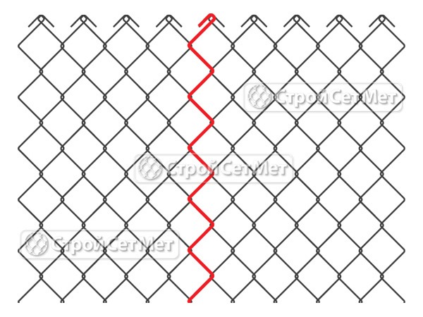 Как соединить сетку рабицу между собой рулоны из кусков проволокой