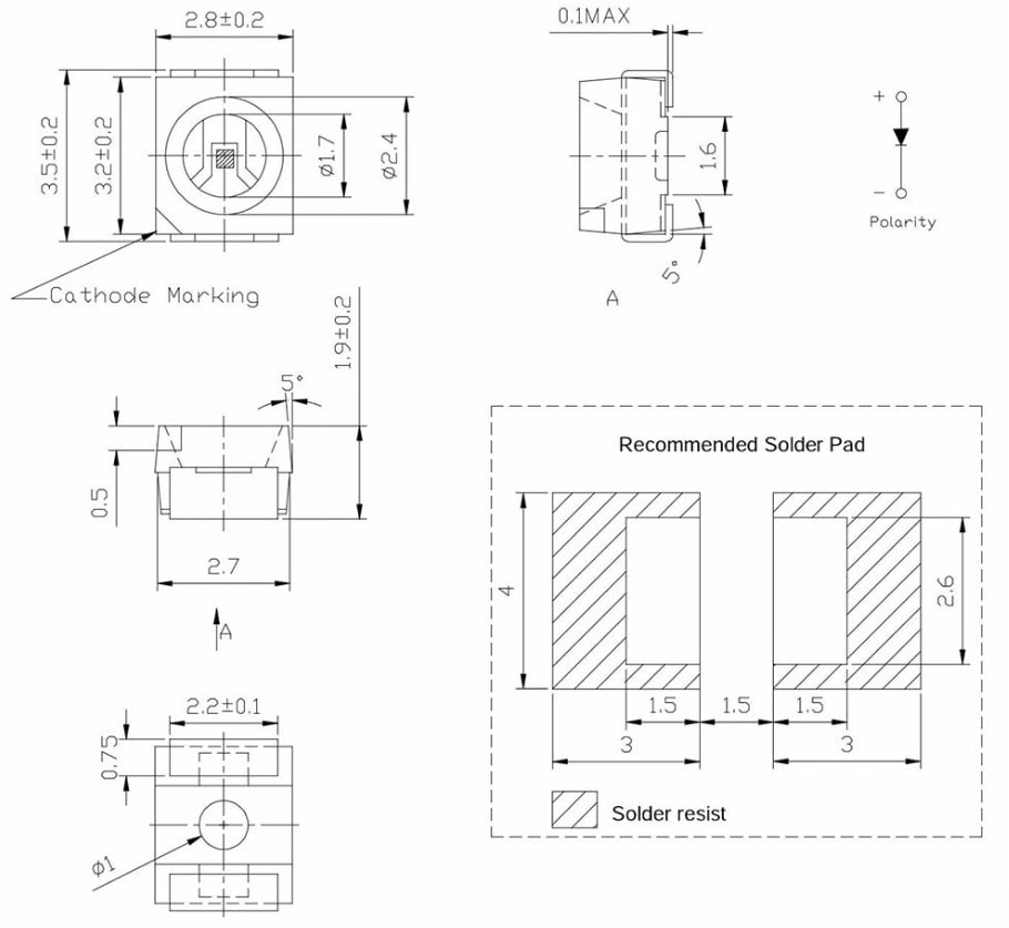 Типоразмеры SMD 3528
