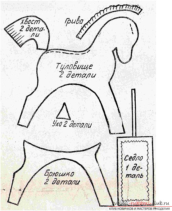 Как сшить мягкую игрушку лошадку. Фото №1