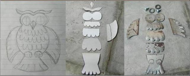 Сова из металла