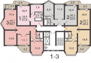 Дом серии П-44т переменной этажности