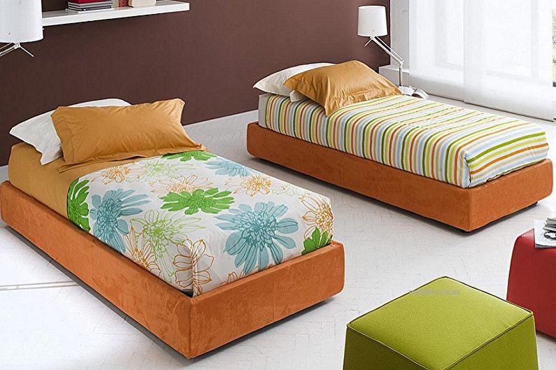 Модели односпальных кроватей с ящиками